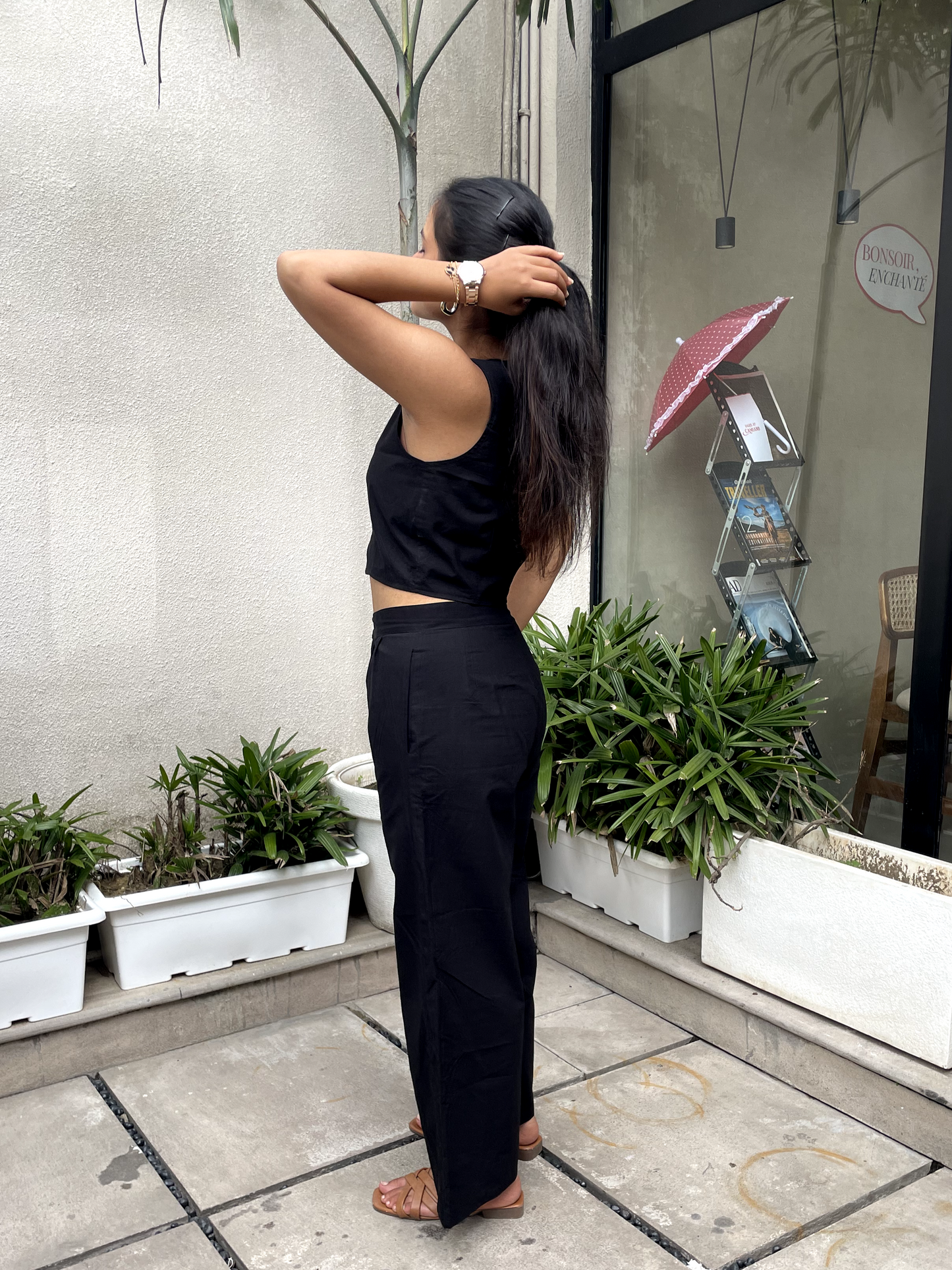 Black Vest and Trouser Set