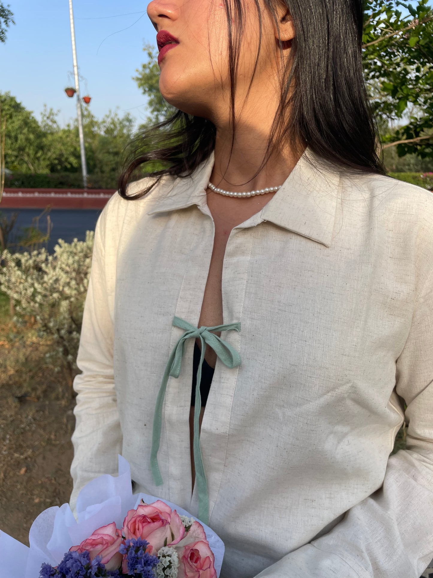 Bow Tie Long Shirt