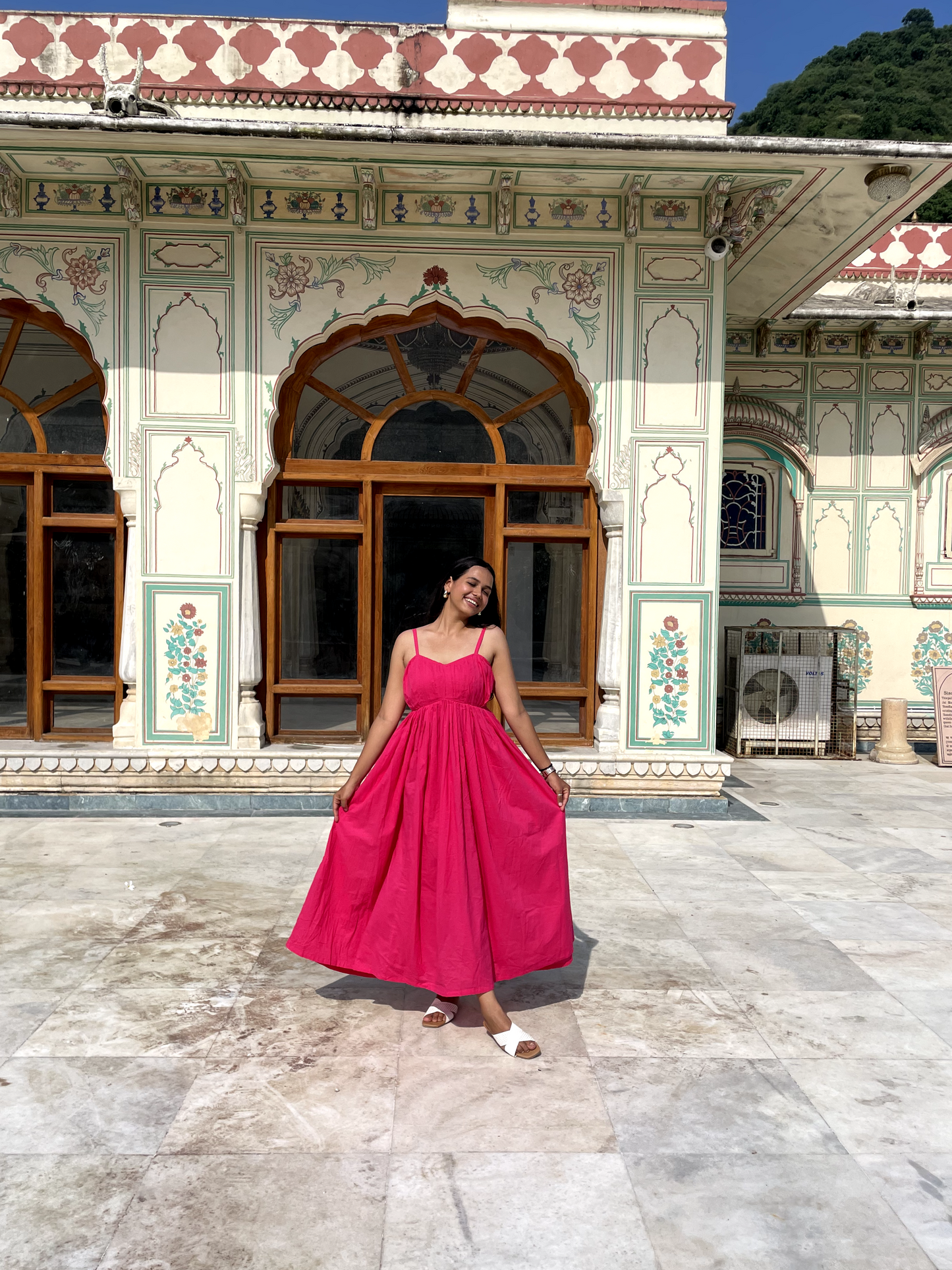 Boho Breeze Hot Pink Dress