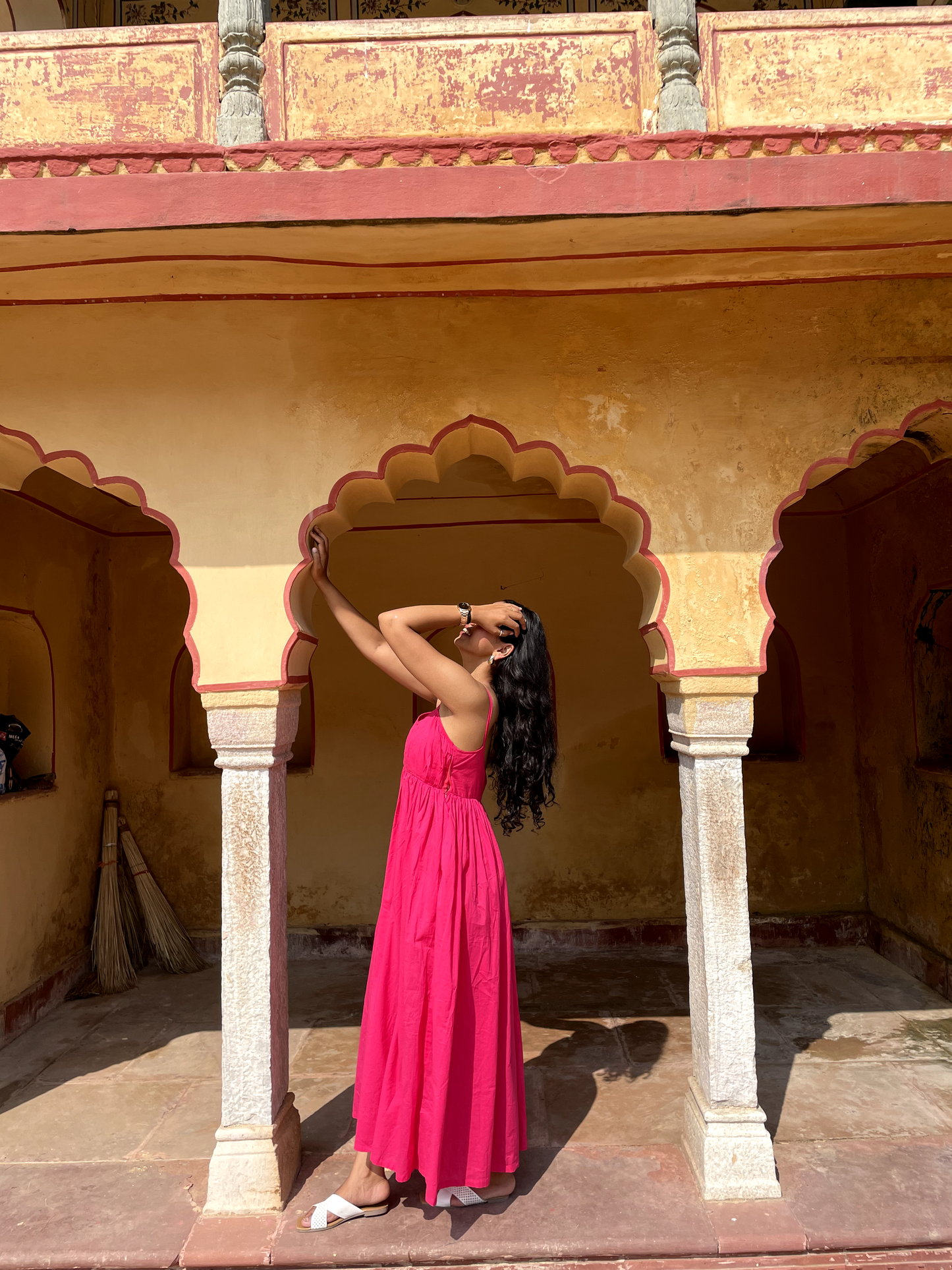 Boho Breeze Hot Pink Dress